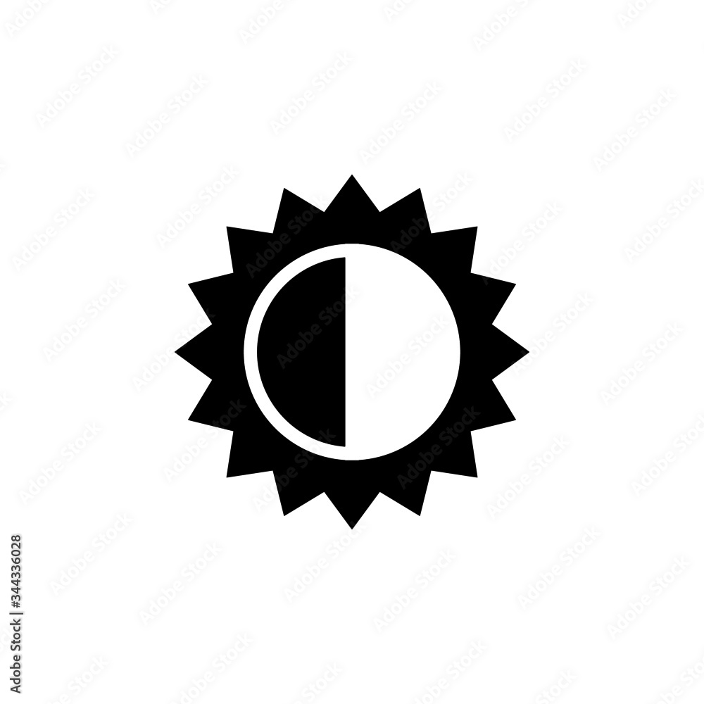 Poster brightness option vector icon in black solid flat design icon isolated on white background