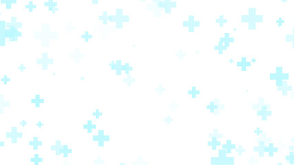 Medical health blue cross pattern white background. Abstract healthcare technology and science concept.