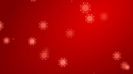 Coronavirus red pattern banner background. Abstract healthcare Illustrations concept COVID-19.