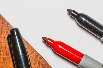 Sharpie Felt Tip Pens Close Up - 344337807