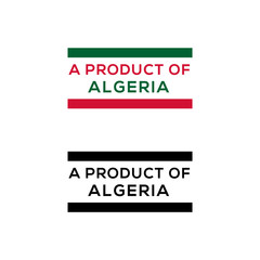 a product of Algeria stamp or seal design vector download