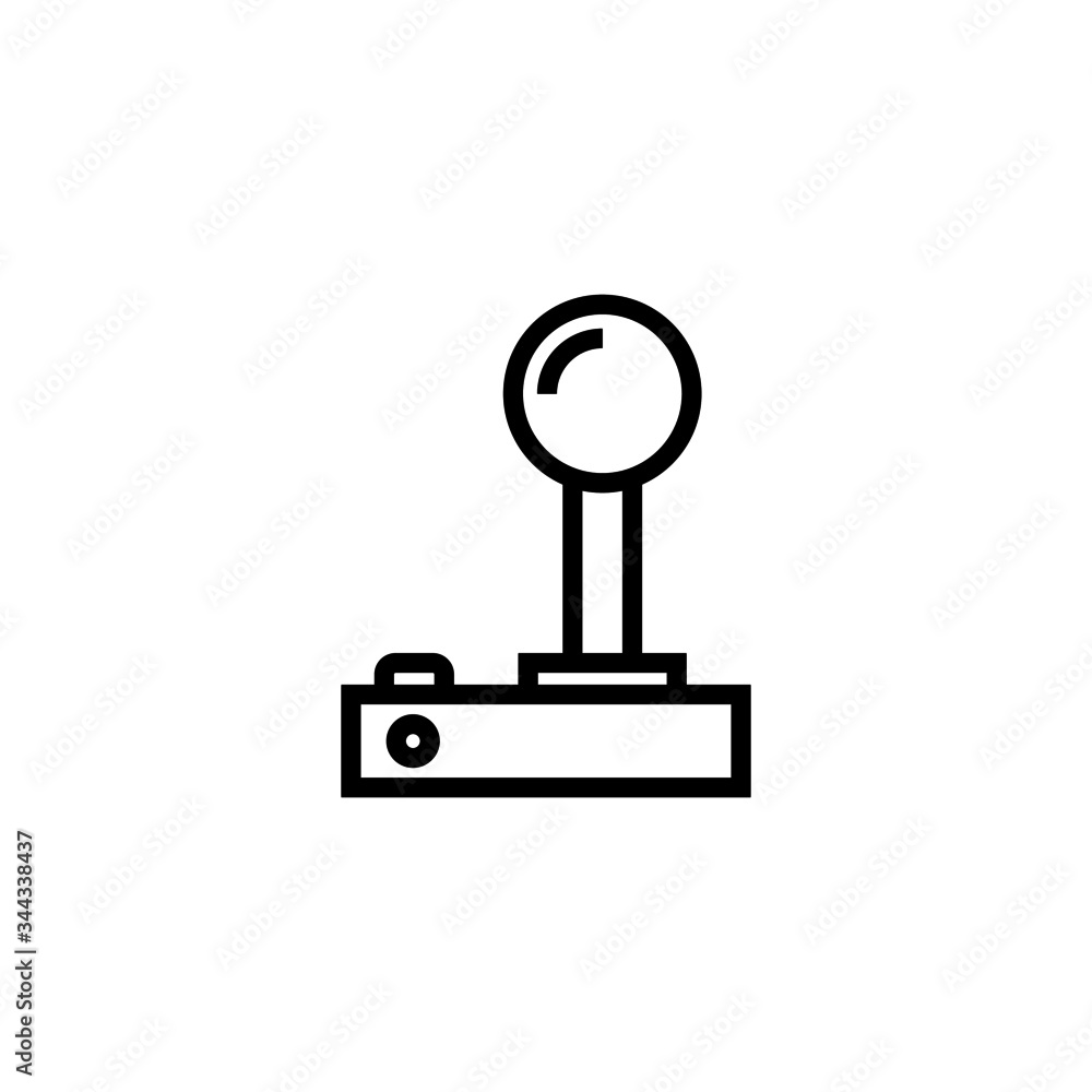 Aufkleber controller vector icon in linear, outline icon isolated on white background
