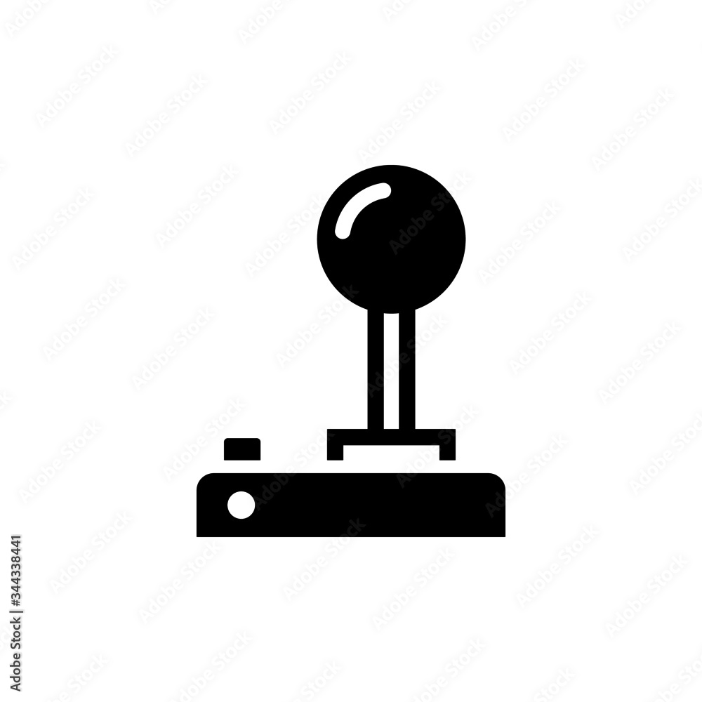 Poster controller vector icon in black solid flat design icon isolated on white background