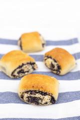 Poppy seeds cookies served on the plate
