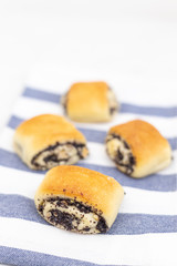 Poppy seeds cookies served on the plate
