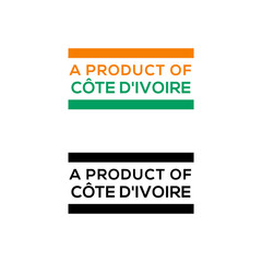 a product of cote d'ivoire stamp or seal design vector download