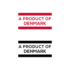 a product of Denmark stamp or seal design vector download