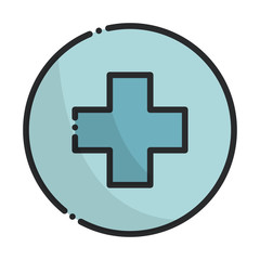medicine cross health care medical line and fill icon