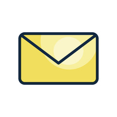 user interface concept, mail symbol, envelope icon, line color style