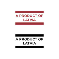 a product of Latvia stamp or seal design vector download