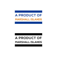 a product of Marshall Islands stamp or seal design vector download