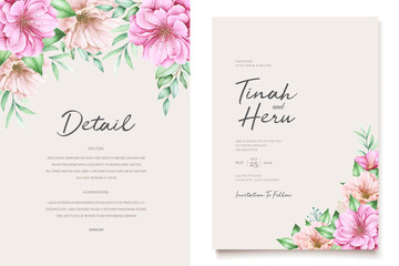 beautiful wedding invitation cherry blossom design