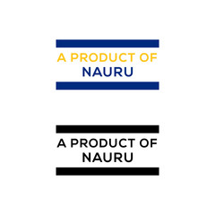 a product of Nauru stamp or seal design vector download