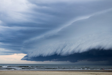 Storm on the beach