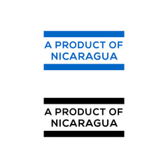 a product of nicaragua stamp or seal design vector download