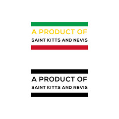 a product of saint kitts and nevis stamp or seal design vector download