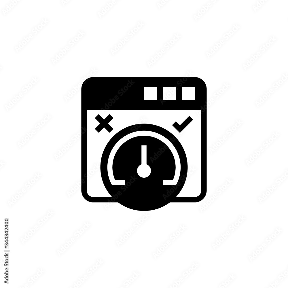 Poster bandwidth icon vector in black solid flat design icon isolated on white background
