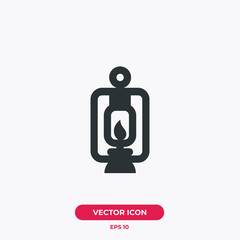 Camping light vector icon illustration. Ui/Ux. Premium quality.