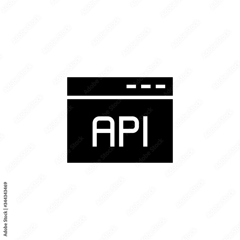 Poster web apps icon in black solid flat design icon isolated on white background