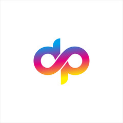 Vector DP monogram concept logo design template illustration eps 10