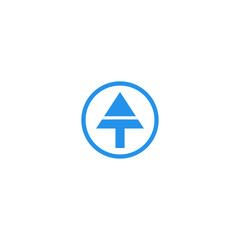 Vector letter A arrow concept logo