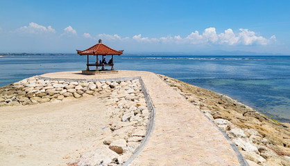 beach hut at Sanur in Bali, Indonesia
