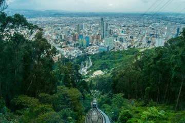 Monserrate funicular in Bogota - Colômbia