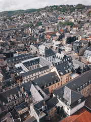 aerial photography of the city of Rouen in the summer day