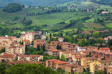Fototapeta na wymiar View of San Gimignano, a medieval hill town in the Tuscany region of Italy