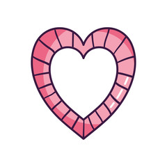 heart frame icon, line color style