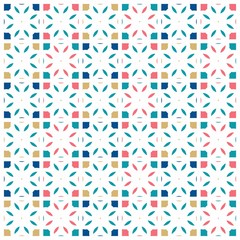 Beautiful of Colorful Flower, Repeated, Abstract, Illustrator Geometric Floral Pattern Wallpaper. Image for Printing on Paper, Wallpaper or Background, Covers, Fabrics