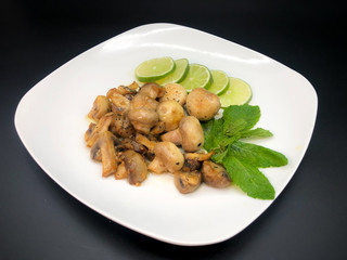 Italian Sauteed Mushroom with garlic and lime.