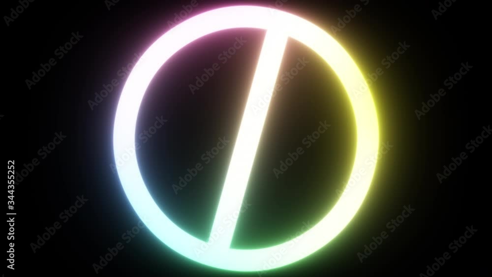 Aufkleber gradient colored circle sign rotation surface loop neon abstract background