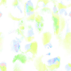 Fototapeta na wymiar Watercolor Mixed Flowing Spots, Dots, Torn Edges. 