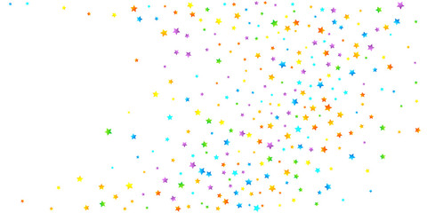 Rainbow Festive Confetti. Carnival Star Falling.