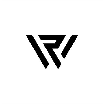 Initial letter rw logo or wr logo vector design templates