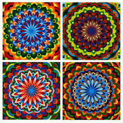 mandala abstract seamless pattern with circles