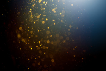 Dark Abstract Gold bokeh sparkle