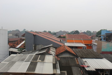 Obraz premium Cloud on roof in pandemic corona