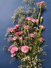 decoration with natural carnation flowers for bouquets and arrangements