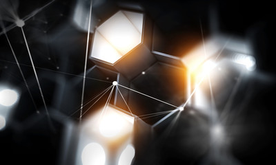 Technological industrial abstract background . Mixed media