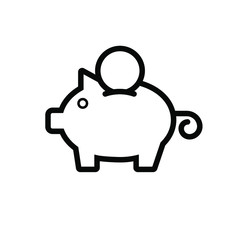 Piggy bank icon template