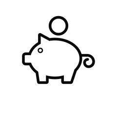 Piggy bank icon template