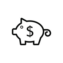 Piggy bank icon template