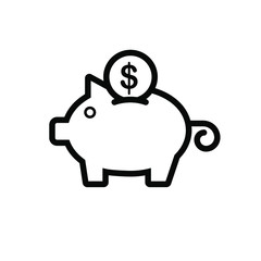 Piggy bank icon template