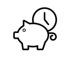 Piggy bank icon template