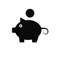 Piggy bank icon template