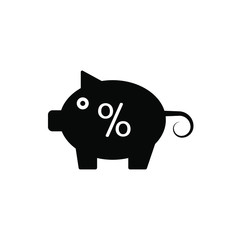 Piggy bank icon template