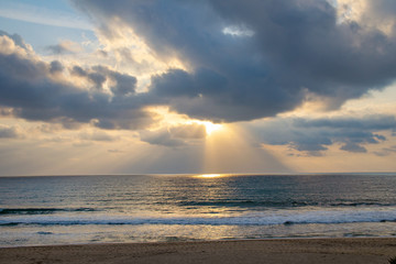 Beautiful sunset over the Ocean, Half Moon Bay