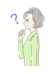 不安・疑問・悩みを感じる女性の横顔